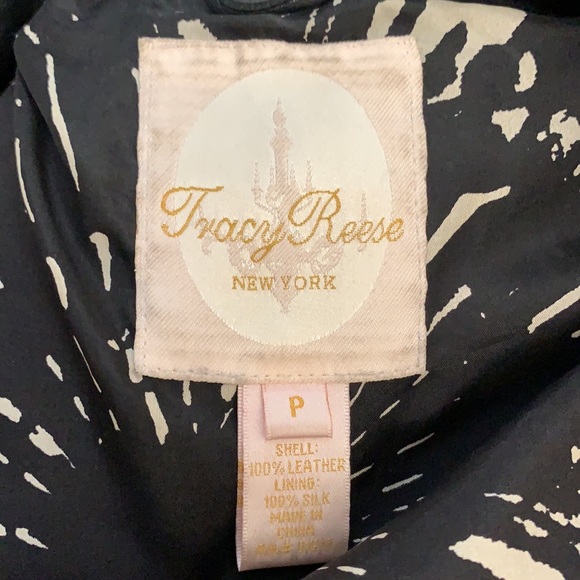 Tracy Reese Cropped Leather Jacket - Picture 5 of 8